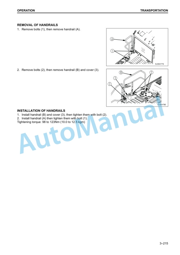 Komatsu PC210-10, PC210LC-10 Hydraulic Excavator Operation and Maintenance Manual UENAM01270 4 Komatsu PC210-10, PC210LC-10 Hydraulic Excavator Operation and Maintenance Manual UENAM01270 - Image 4