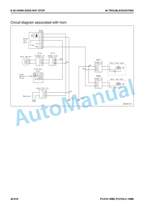 Komatsu PC210-10M0, PC210LC-10M0 Hydraulic Excavator Shop Manual SEN06701-01 4 Komatsu PC210-10M0, PC210LC-10M0 Hydraulic Excavator Shop Manual SEN06701-01 - Image 4