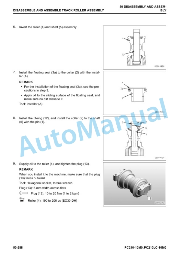 Komatsu PC210-10M0, PC210LC-10M0 Hydraulic Excavator Shop Manual SEN06701-C0 5 Komatsu PC210-10M0, PC210LC-10M0 Hydraulic Excavator Shop Manual SEN06701-C0 - Image 5