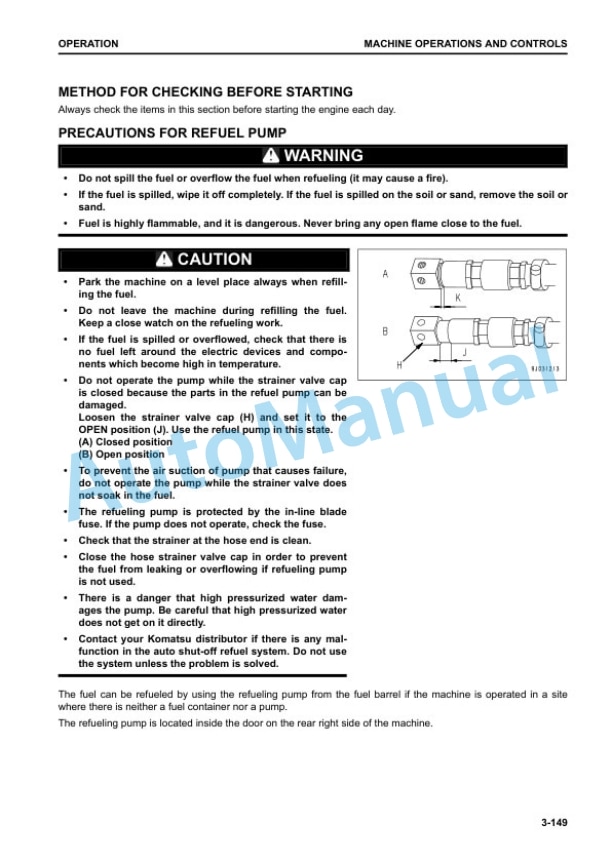 Komatsu PC210-11, PC210LC-11 Hydraulic Excavator Operation and Maintenance Manual PEN01653-03 3 Komatsu PC210-11, PC210LC-11 Hydraulic Excavator Operation and Maintenance Manual PEN01653-03 - Image 3