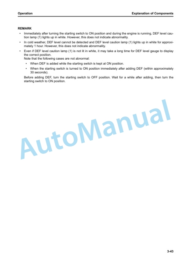 Komatsu PC210-11, PC210LC-11 Hydraulic Excavator Operation and Maintenance Manual PEN01653-04 2 Komatsu PC210-11, PC210LC-11 Hydraulic Excavator Operation and Maintenance Manual PEN01653-04 - Image 2