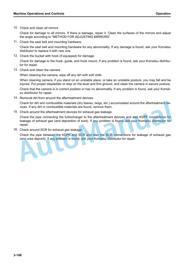 Komatsu PC210-11, PC210LC-11 Hydraulic Excavator Operation and Maintenance Manual PEN01653-04 3 Komatsu PC210-11, PC210LC-11 Hydraulic Excavator Operation and Maintenance Manual PEN01653-04 - Image 3