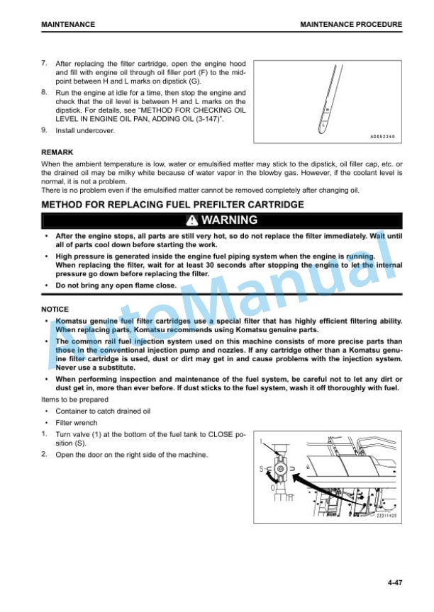 Komatsu PC210-11, PC210LC-11, PC210NLC-11, PC230NHD-11 Hydraulic Excavator Operation and Maintenance Manual UENAM01182 5 Komatsu PC210-11, PC210LC-11, PC210NLC-11, PC230NHD-11 Hydraulic Excavator Operation and Maintenance Manual UENAM01182 - Image 5