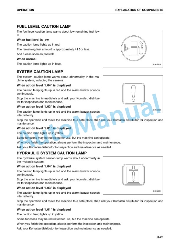 Komatsu PC210-11, PC210LC-11, PC210NLC-11, PC230NHD-11 Hydraulic Excavator Operation and Maintenance Manual UENAM01183 2 Komatsu PC210-11, PC210LC-11, PC210NLC-11, PC230NHD-11 Hydraulic Excavator Operation and Maintenance Manual UENAM01183 - Image 2