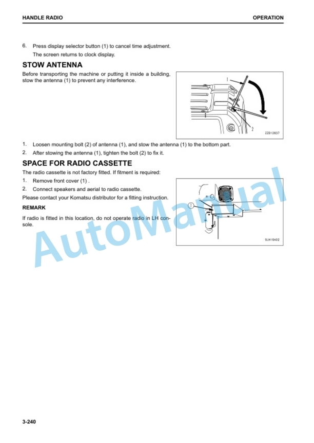 Komatsu PC210-11, PC210LC-11, PC210NLC-11, PC230NHD-11 Hydraulic Excavator Operation and Maintenance Manual UENAM01380 4 Komatsu PC210-11, PC210LC-11, PC210NLC-11, PC230NHD-11 Hydraulic Excavator Operation and Maintenance Manual UENAM01380 - Image 4