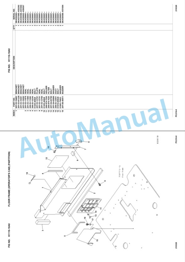 Komatsu PC210-8, PC210LC-8, PC210NLC-8 Hydraulic Excavator Parts Manual UEPC000700 3 Komatsu PC210-8, PC210LC-8, PC210NLC-8 Hydraulic Excavator Parts Manual UEPC000700-3