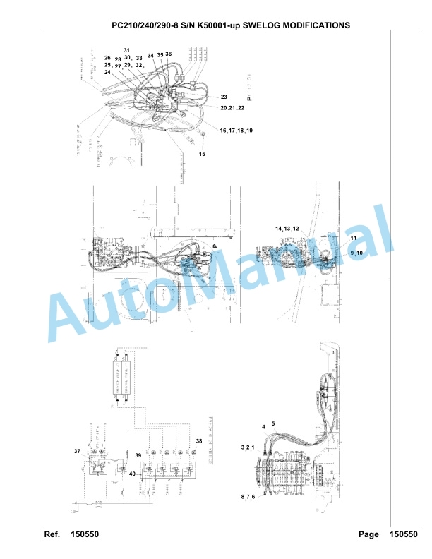Komatsu PC210-8, PC240-8, PC290-8 Hydraulic Excavator Parts Manual K50001-UP 2 Komatsu PC210-8, PC240-8, PC290-8 Hydraulic Excavator Parts Manual K50001-UP-2