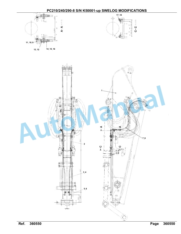 Komatsu PC210-8, PC240-8, PC290-8 Hydraulic Excavator Parts Manual K50001-UP 5 Komatsu PC210-8, PC240-8, PC290-8 Hydraulic Excavator Parts Manual K50001-UP-5
