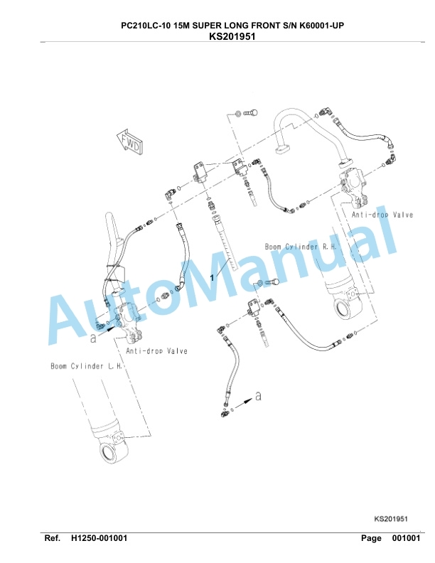 Komatsu PC210LC-10 15M Super Long Front Hydraulic Excavator Parts Manual K60001-UP 2 Komatsu PC210LC-10 15M Super Long Front Hydraulic Excavator Parts Manual K60001-UP-2