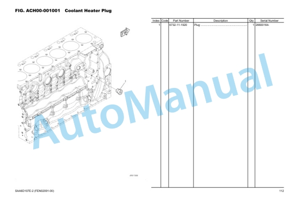 Komatsu PC210LC-10 Hydraulic Excavator Parts Manual FEN02091-00-2