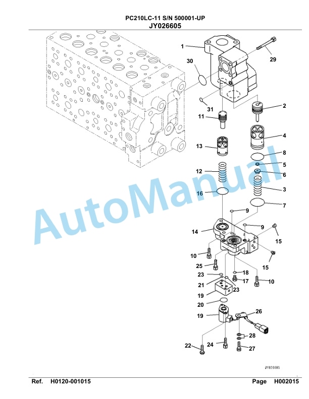 Komatsu PC210LC-11 Hydraulic Excavator Parts Manual 500001-Up-2