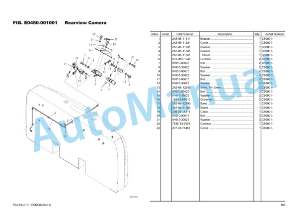 Komatsu PC210LC-11 Hydraulic Excavator Parts Manual FENC0020-01 3 Komatsu PC210LC-11 Hydraulic Excavator Parts Manual FENC0020-01 - Image 3