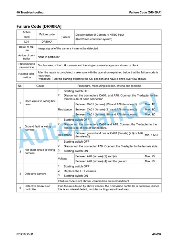 Komatsu PC210LC-11 Hydraulic Excavator Shop Manual SEN06695-11 4 Komatsu PC210LC-11 Hydraulic Excavator Shop Manual SEN06695-11 - Image 4
