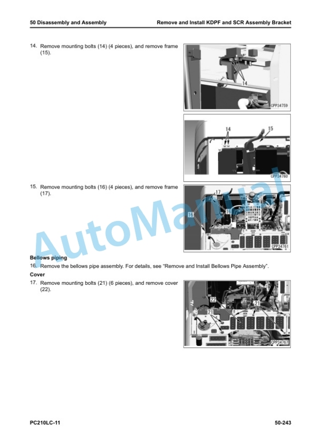 Komatsu PC210LC-11 Hydraulic Excavator Shop Manual SEN06695-11 5 Komatsu PC210LC-11 Hydraulic Excavator Shop Manual SEN06695-11 - Image 5