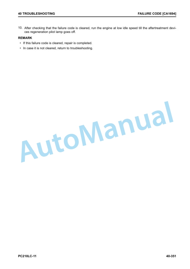 Komatsu PC210LC-11 Hydraulic Excavator Shop Manual SEN06734-08 3 Komatsu PC210LC-11 Hydraulic Excavator Shop Manual SEN06734-08 - Image 3