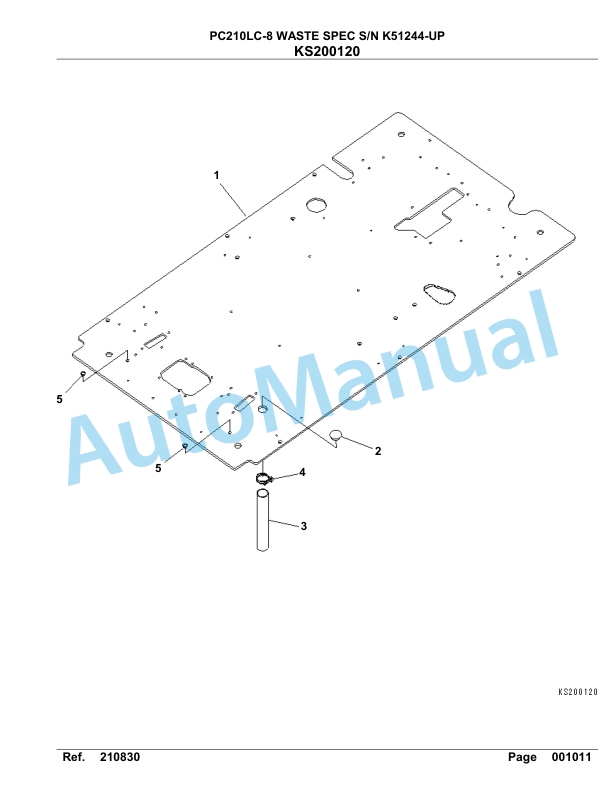 Komatsu PC210LC-8, PC210NLC-8 Waste Spec Hydraulic Excavator Parts Manual K51244-UP 4 Komatsu PC210LC-8, PC210NLC-8 Waste Spec Hydraulic Excavator Parts Manual K51244-UP-4