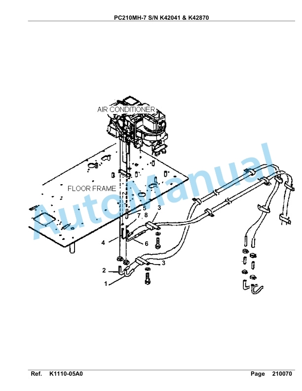 Komatsu PC210MH-7 Hydraulic Excavator Parts Manual - K42041 - K42870 3 Komatsu PC210MH-7 Hydraulic Excavator Parts Manual - K42041 - K42870-3