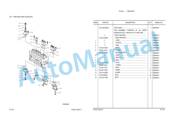 Komatsu PC220-7 Galeo, PC220LC-7 Galeo Hydraulic Excavator Parts Manual YEPB200403 5 Komatsu PC220-7 Galeo, PC220LC-7 Galeo Hydraulic Excavator Parts Manual YEPB200403 - Image 5