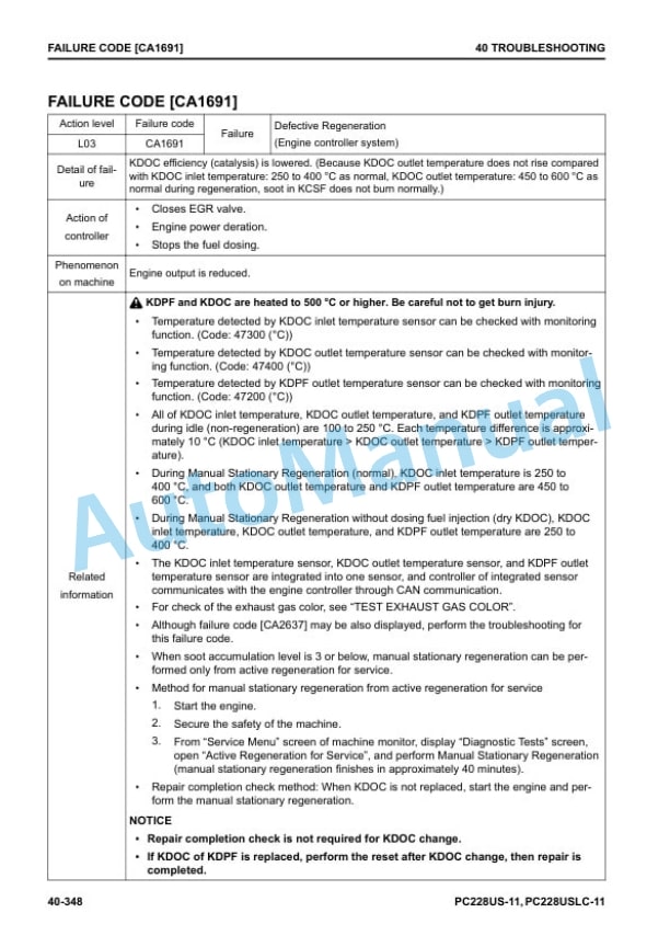 Komatsu PC228US-11, PC228USLC-11 Hydraulic Excavator Shop Manual SEN06660-02 3 Komatsu PC228US-11, PC228USLC-11 Hydraulic Excavator Shop Manual SEN06660-02 - Image 3