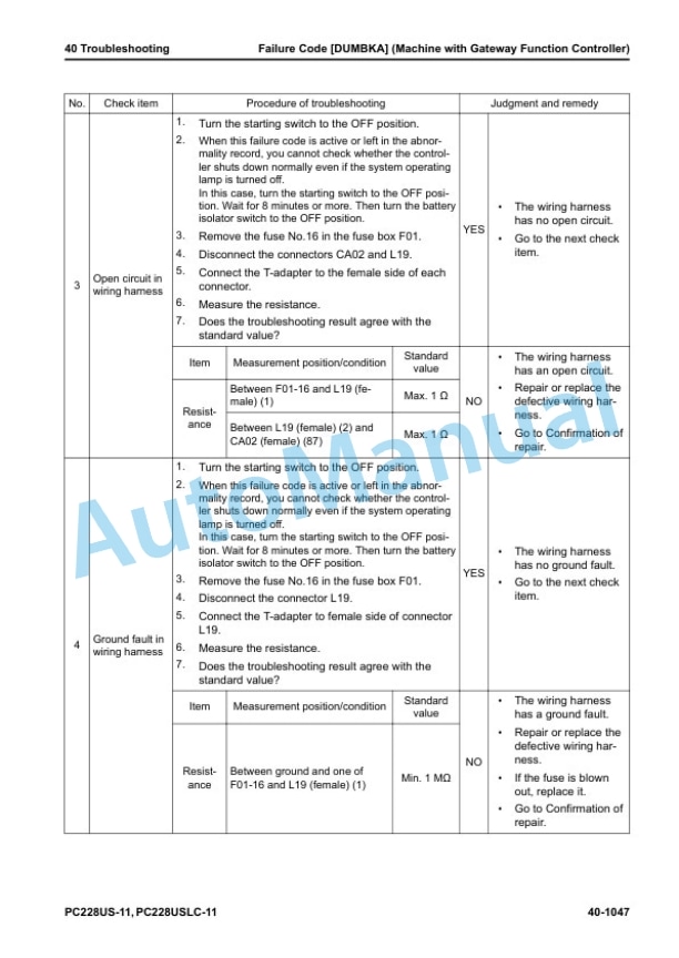Komatsu PC228US-11, PC228USLC-11 Hydraulic Excavator Shop Manual SEN06660-09 4 Komatsu PC228US-11, PC228USLC-11 Hydraulic Excavator Shop Manual SEN06660-09 - Image 4