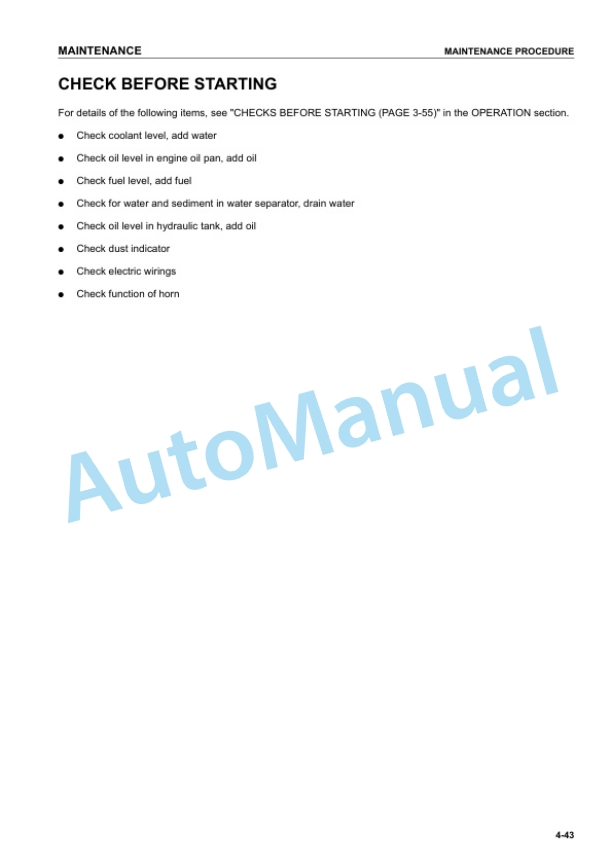 Komatsu PC228US-3, PC228USLC-3 Hydraulic Excavator Operation and Maintenance Manual SEAM039400T 5 Komatsu PC228US-3, PC228USLC-3 Hydraulic Excavator Operation and Maintenance Manual SEAM039400T - Image 5