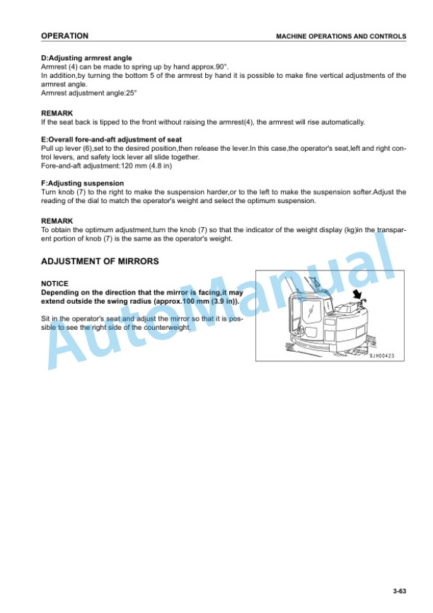Komatsu PC228US-3, PC228USLC-3 Hydraulic Excavator Operation and Maintenance Manual SEAM039401T 3 Komatsu PC228US-3, PC228USLC-3 Hydraulic Excavator Operation and Maintenance Manual SEAM039401T - Image 3
