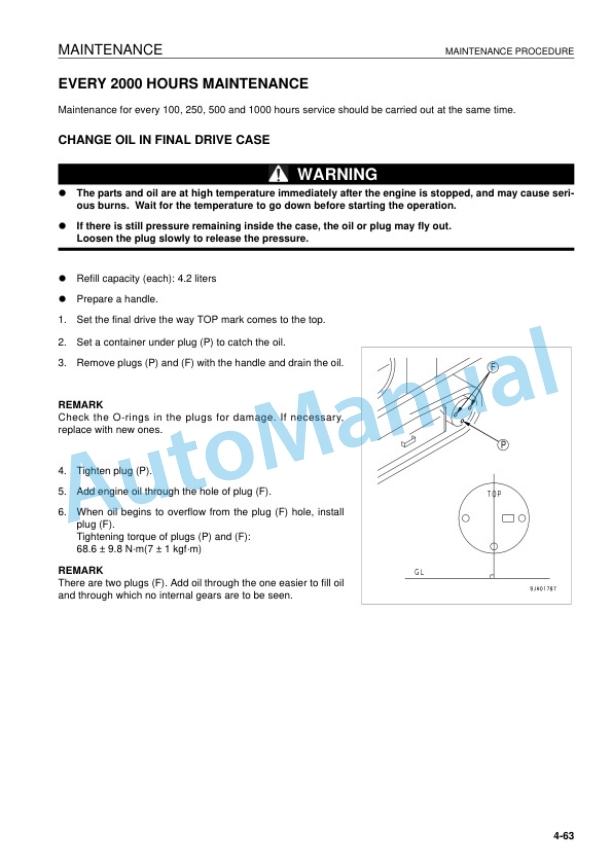 Komatsu PC228US-3, PC228USLC-3 Hydraulic Excavator Operation and Maintenance Manual UEAM002603 5 Komatsu PC228US-3, PC228USLC-3 Hydraulic Excavator Operation and Maintenance Manual UEAM002603 - Image 5