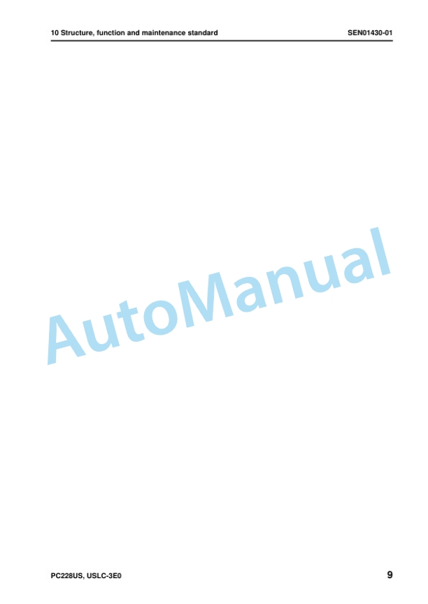 Komatsu PC228US-3E0, PC228USLC-3E0 Hydraulic Excavator Shop Manual SEN01418-10 2 Komatsu PC228US-3E0, PC228USLC-3E0 Hydraulic Excavator Shop Manual SEN01418-10 - Image 2