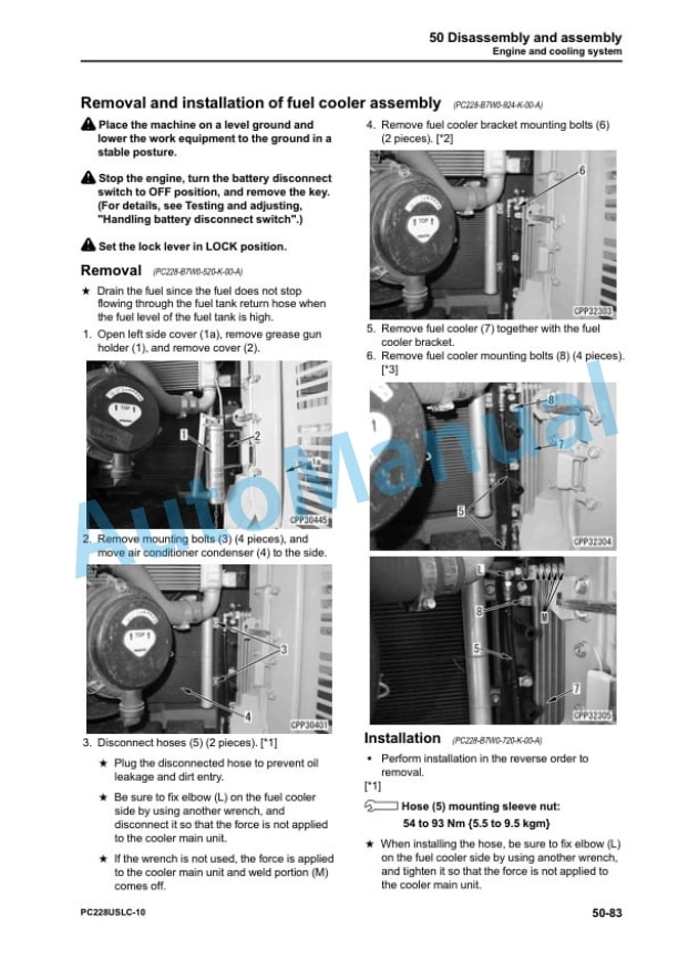 Komatsu PC228USLC-10 Hydraulic Excavator Shop Manual SEN06483-04 5 Komatsu PC228USLC-10 Hydraulic Excavator Shop Manual SEN06483-04 - Image 5
