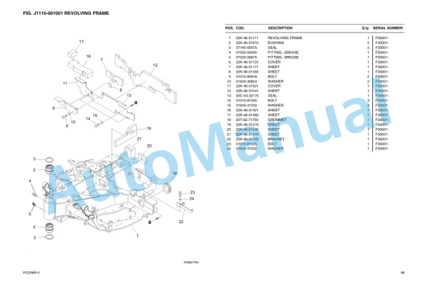 Komatsu PC22MR-3 Parts Manual 3 Komatsu PC22MR-3 Parts Manual-3