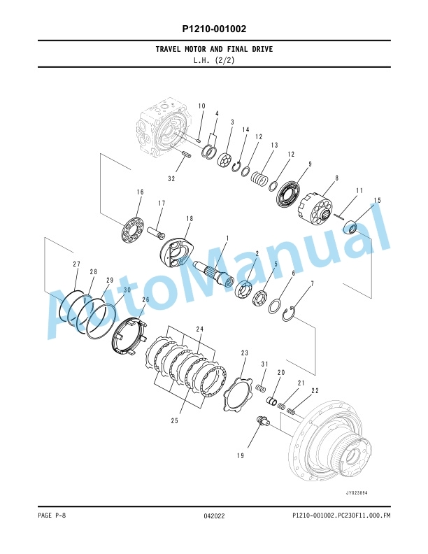 Komatsu PC230F-11 Hydraulic Excavator Parts Manual BEPB133201 5 Komatsu PC230F-11 Hydraulic Excavator Parts Manual BEPB133201-5