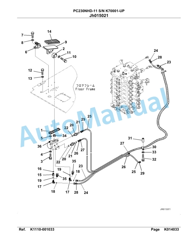 Komatsu PC230NHD-11 Hydraulic Excavator Parts Manual PC00048U 4 Komatsu PC230NHD-11 Hydraulic Excavator Parts Manual PC00048U-4