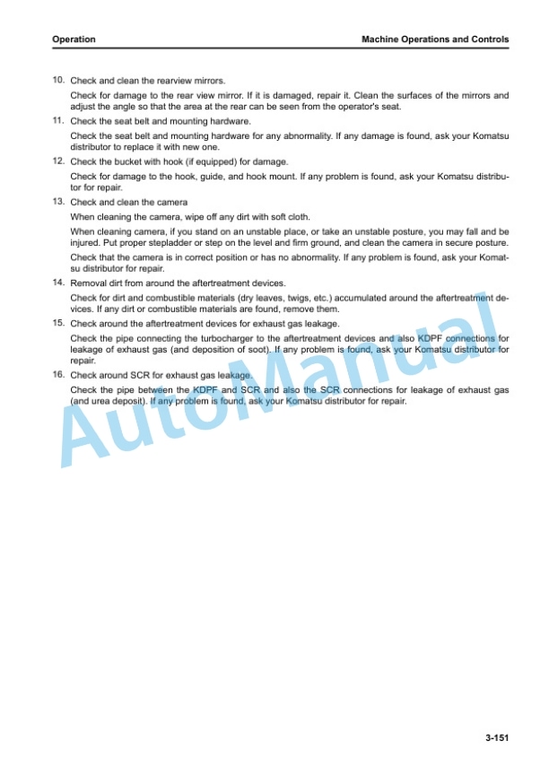 Komatsu PC238USLC-11 Hydraulic Excavator Operation and Maintenance Manual TEN01040-C6 3 Komatsu PC238USLC-11 Hydraulic Excavator Operation and Maintenance Manual TEN01040-C6 - Image 3