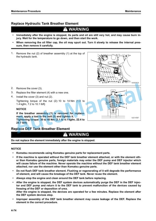 Komatsu PC238USLC-11 Hydraulic Excavator Operation and Maintenance Manual TEN01040-C6 5 Komatsu PC238USLC-11 Hydraulic Excavator Operation and Maintenance Manual TEN01040-C6 - Image 5