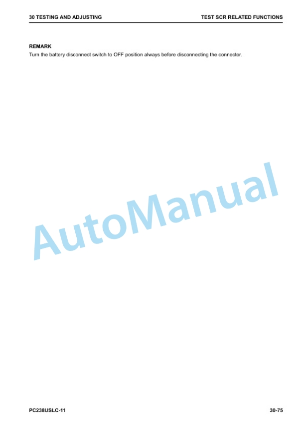 Komatsu PC238USLC-11 Hydraulic Excavator Shop Manual SEN06635-02 2 Komatsu PC238USLC-11 Hydraulic Excavator Shop Manual SEN06635-02 - Image 2