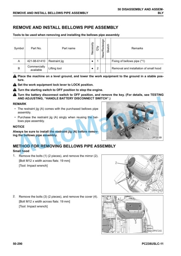 Komatsu PC238USLC-11 Hydraulic Excavator Shop Manual SEN06635-14 5 Komatsu PC238USLC-11 Hydraulic Excavator Shop Manual SEN06635-14 - Image 5