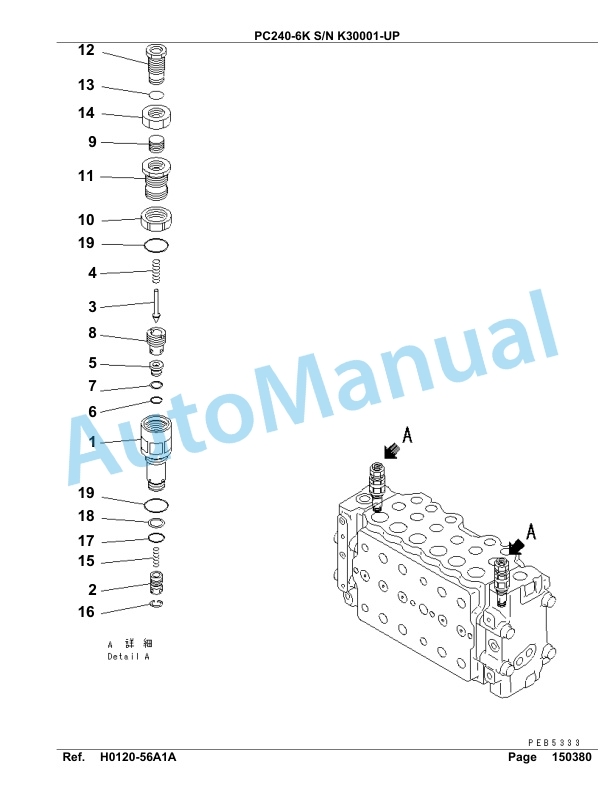Komatsu PC240-6K Hydraulic Excavator Parts Manual SA6D100U, SA6D102U 2 Komatsu PC240-6K Hydraulic Excavator Parts Manual SA6D100U, SA6D102U-2