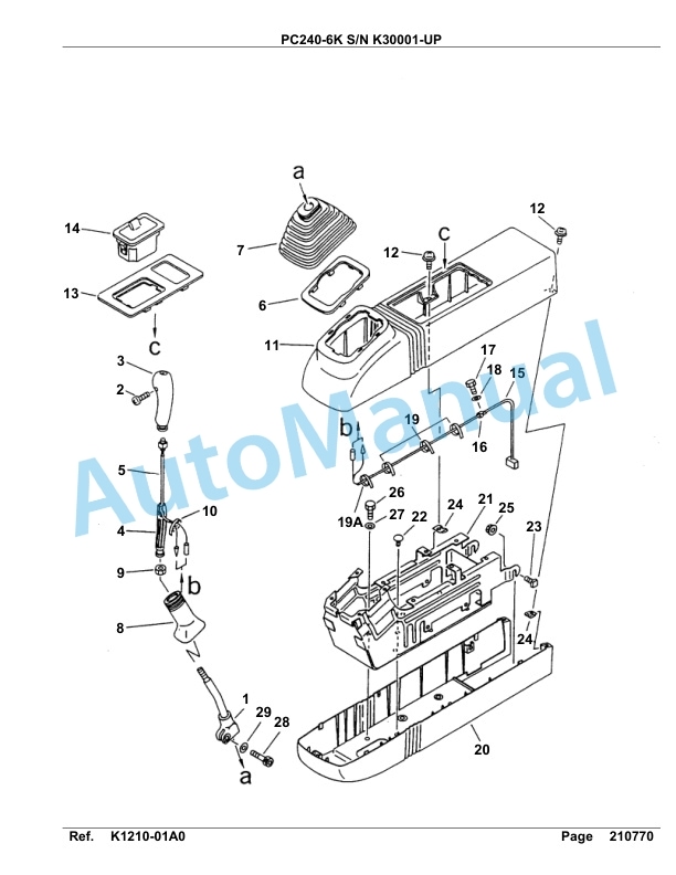 Komatsu PC240-6K Hydraulic Excavator Parts Manual SA6D100U, SA6D102U 4 Komatsu PC240-6K Hydraulic Excavator Parts Manual SA6D100U, SA6D102U-4