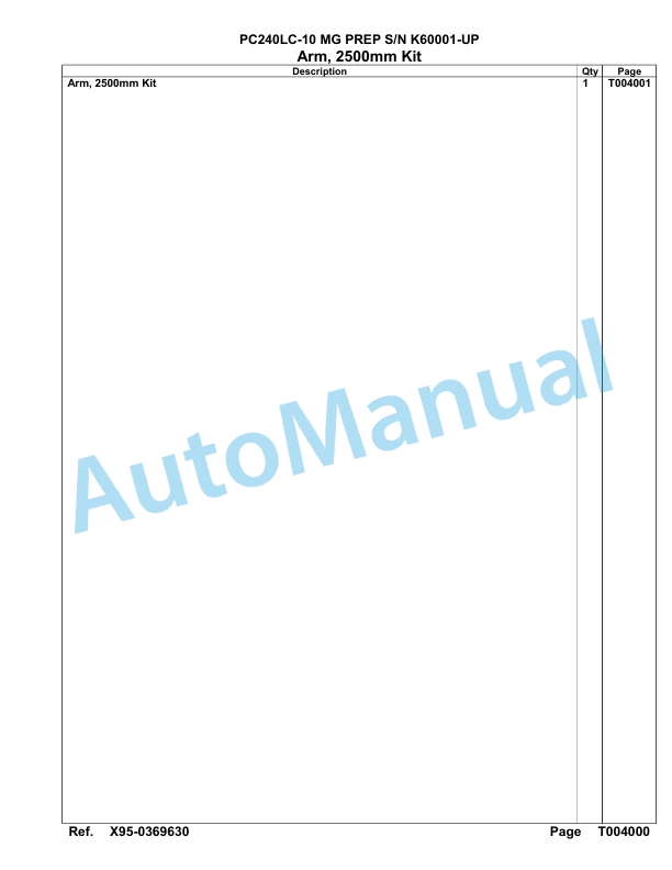 Komatsu PC240LC-10 MG PREP Hydraulic Excavator Parts Manual K60001-up-4