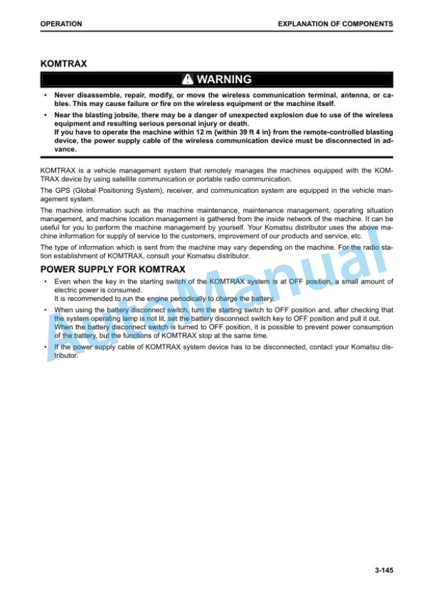 Komatsu PC240LC-11 Hydraulic Excavator Operation and Maintenance Manual PEN00989-01 3 Komatsu PC240LC-11 Hydraulic Excavator Operation and Maintenance Manual PEN00989-01 - Image 3