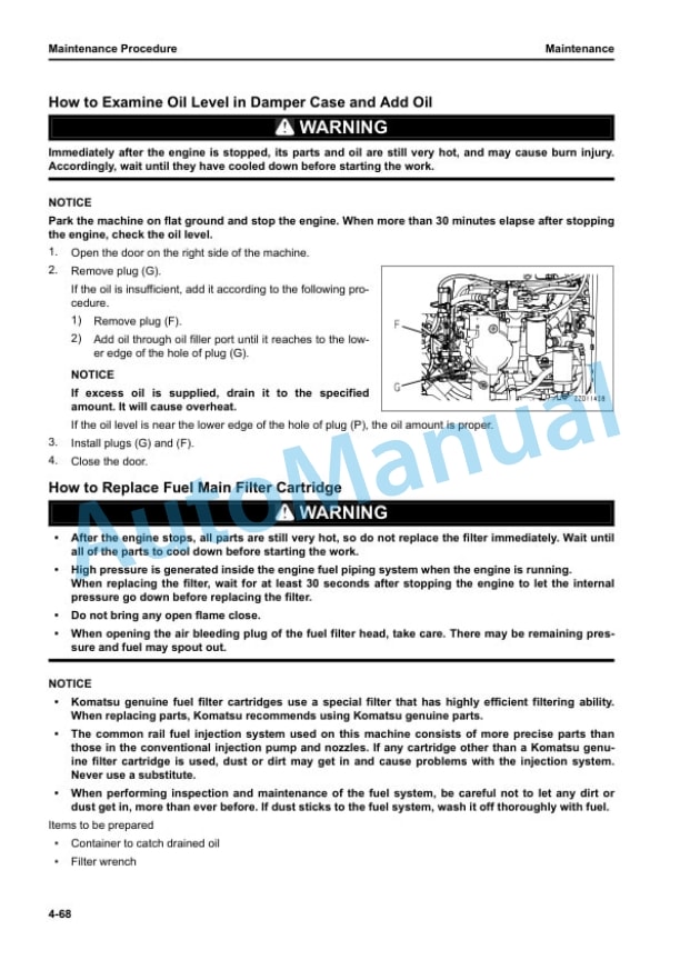 Komatsu PC240LC-11 Hydraulic Excavator Operation and Maintenance Manual TEN00894-08 5 Komatsu PC240LC-11 Hydraulic Excavator Operation and Maintenance Manual TEN00894-08 - Image 5