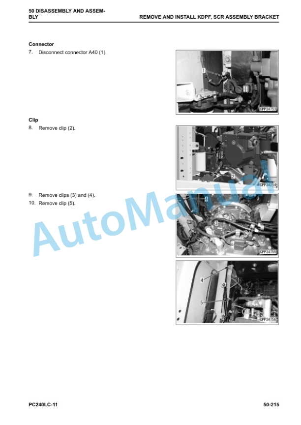 Komatsu PC240LC-11 Hydraulic Excavator Shop Manual CEBM028602 5 Komatsu PC240LC-11 Hydraulic Excavator Shop Manual CEBM028602 - Image 5