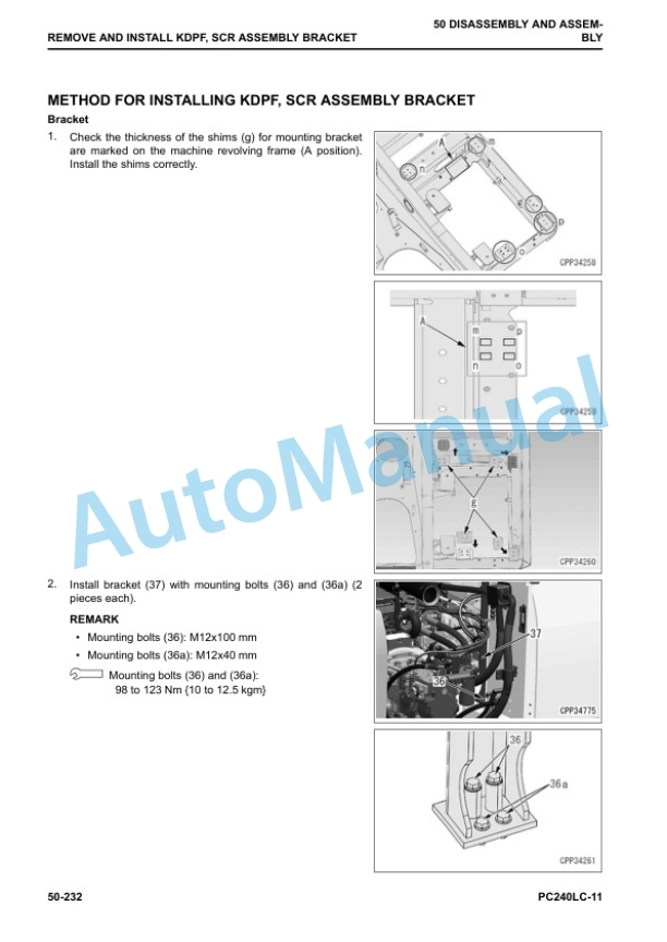 Komatsu PC240LC-11 Hydraulic Excavator Shop Manual SEN06501-05 5 Komatsu PC240LC-11 Hydraulic Excavator Shop Manual SEN06501-05 - Image 5