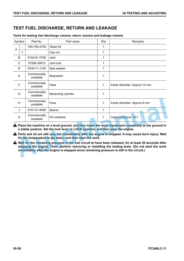 Komatsu PC240LC-11 Hydraulic Excavator Shop Manual SEN06501-16 2 Komatsu PC240LC-11 Hydraulic Excavator Shop Manual SEN06501-16 - Image 2