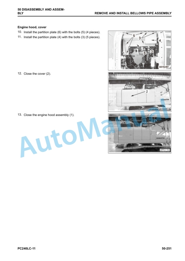 Komatsu PC240LC-11 Hydraulic Excavator Shop Manual SEN06696-09 5 Komatsu PC240LC-11 Hydraulic Excavator Shop Manual SEN06696-09 - Image 5