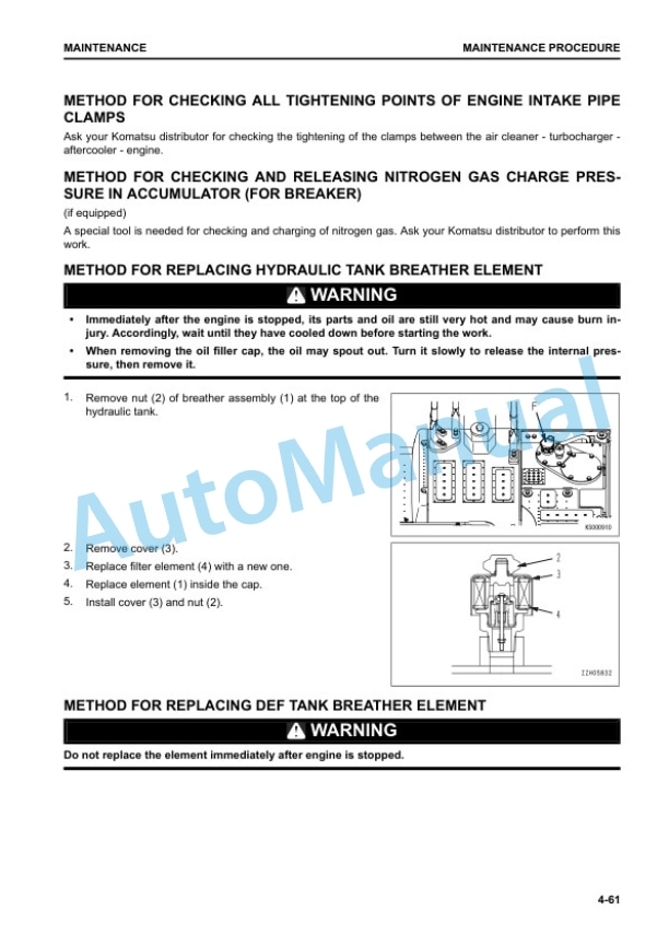Komatsu PC240LC-11E0, PC240NLC-11E0 Demolition Hydraulic Excavator Operation and Maintenance Manual UENAM01585 5 Komatsu PC240LC-11E0, PC240NLC-11E0 Demolition Hydraulic Excavator Operation and Maintenance Manual UENAM01585 - Image 5