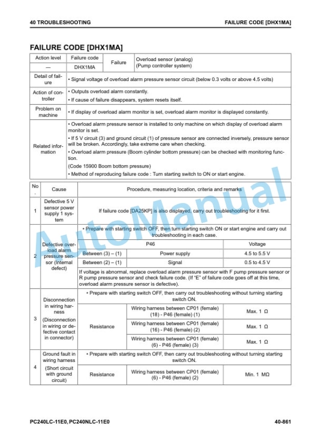 Komatsu PC240LC-11E0, PC240NLC-11E0 Hydraulic Excavator Shop Manual UENBM00471 4 Komatsu PC240LC-11E0, PC240NLC-11E0 Hydraulic Excavator Shop Manual UENBM00471 - Image 4