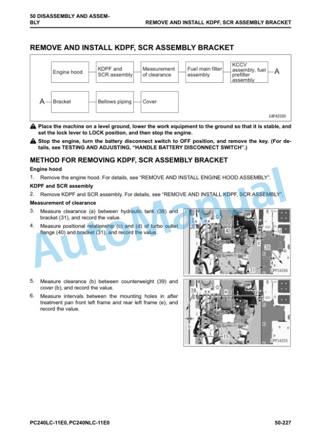 Komatsu PC240LC-11E0, PC240NLC-11E0 Hydraulic Excavator Shop Manual UENBM00471 5 Komatsu PC240LC-11E0, PC240NLC-11E0 Hydraulic Excavator Shop Manual UENBM00471 - Image 5