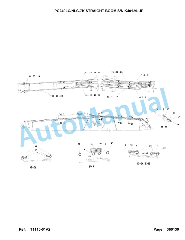 Komatsu PC240LC-7K, PC240NLC-7K Straight Boom Hydraulic Excavator Parts Manual K40129-UP 5 Komatsu PC240LC-7K, PC240NLC-7K Straight Boom Hydraulic Excavator Parts Manual K40129-UP-5