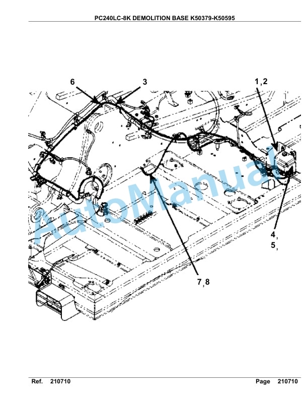 Komatsu PC240LC-8K Demolition Base Hydraulic Excavator Parts Manual - K50379 - K50595 3 Komatsu PC240LC-8K Demolition Base Hydraulic Excavator Parts Manual - K50379 - K50595-3